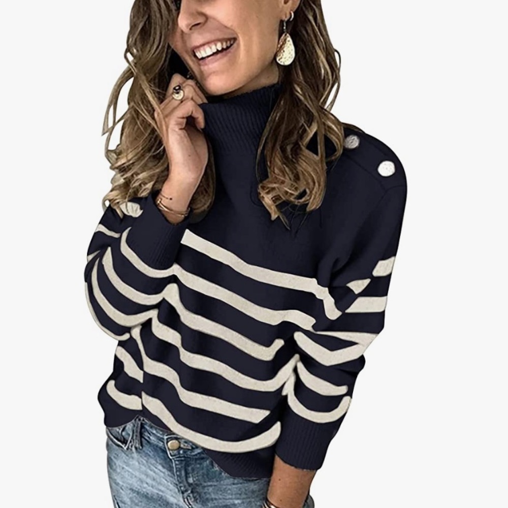 Navy striped sweater
